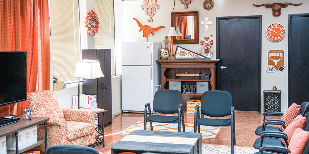 Grace To Change strives to provide a comfortable, safe environment for its clients. This more intimate space provides that.