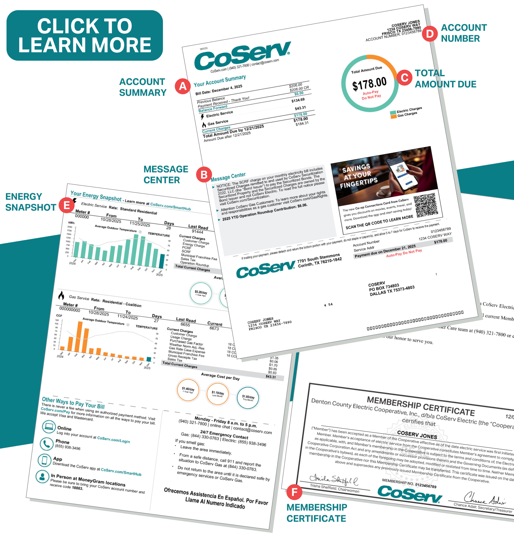 Click to open a sample bill statement.