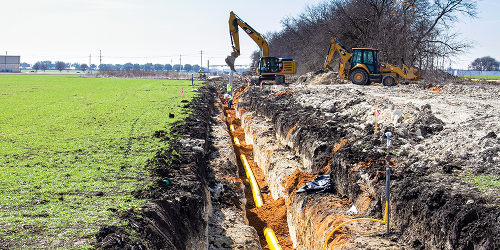 This new gas line serves CoServ Gas Customers in the Parker and Allen area. Photo by NICHOLAS SAKELARIS