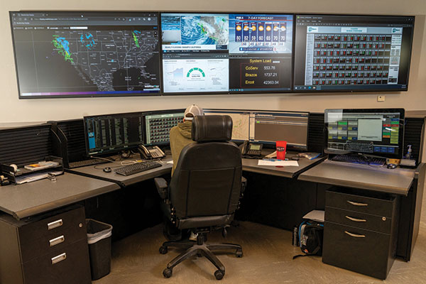 System Operations responds to outages 24 hours a day. Photo by BRIAN ELLEDGE
