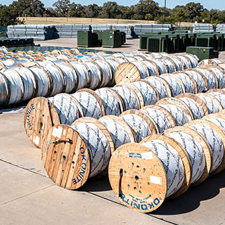 Our supplier keeps plenty of wire and other material on-hand for emergencies. Photo by KEN OLTMANN