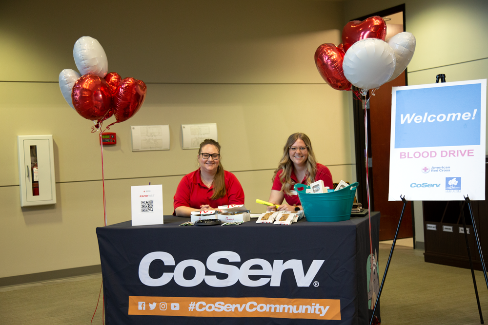 Sign-in desk at the 7th CoServ Blood Drive