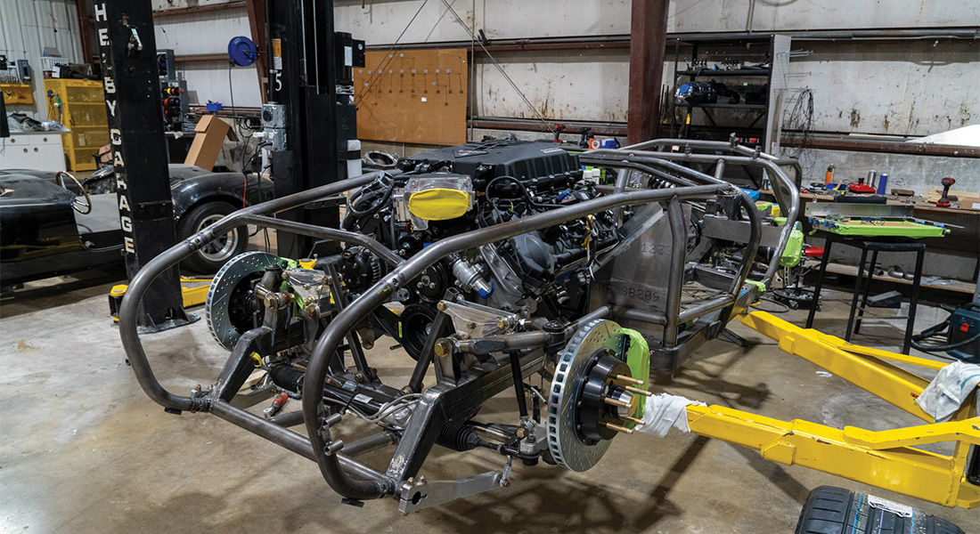 The chassis and frame were custom built from the ground up for the Diamond Edition Shelby Cobra.