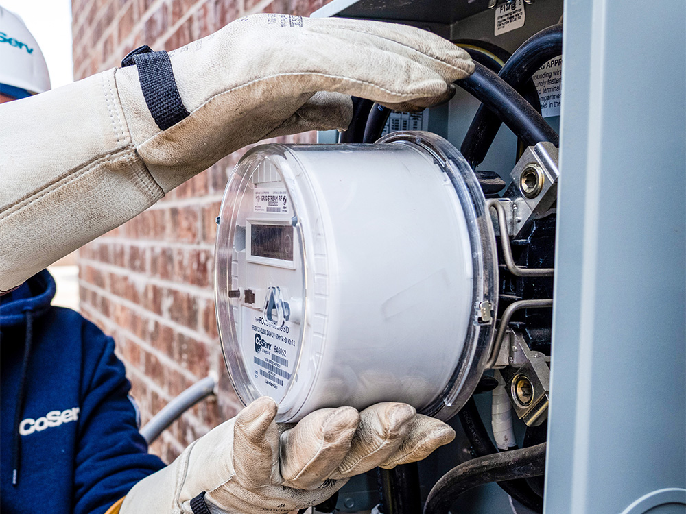 CoServ passed another milestone, setting its 300,000th electric meter this week. Photo by BRIAN ELLEDGE/CoServ