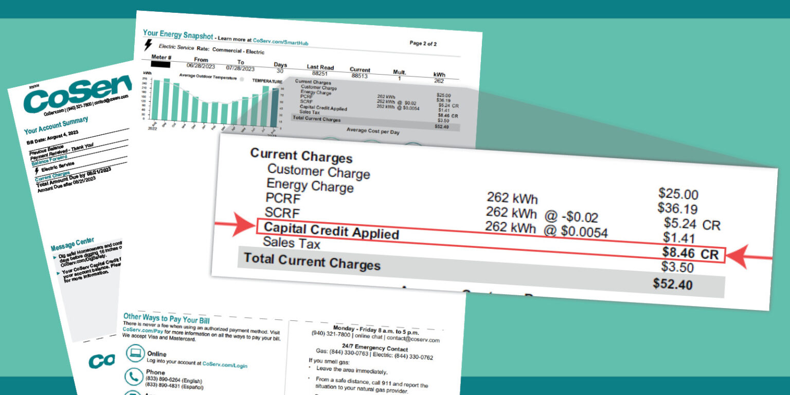 CoServ retires record $16M in Capital Credits as a credit on August ...