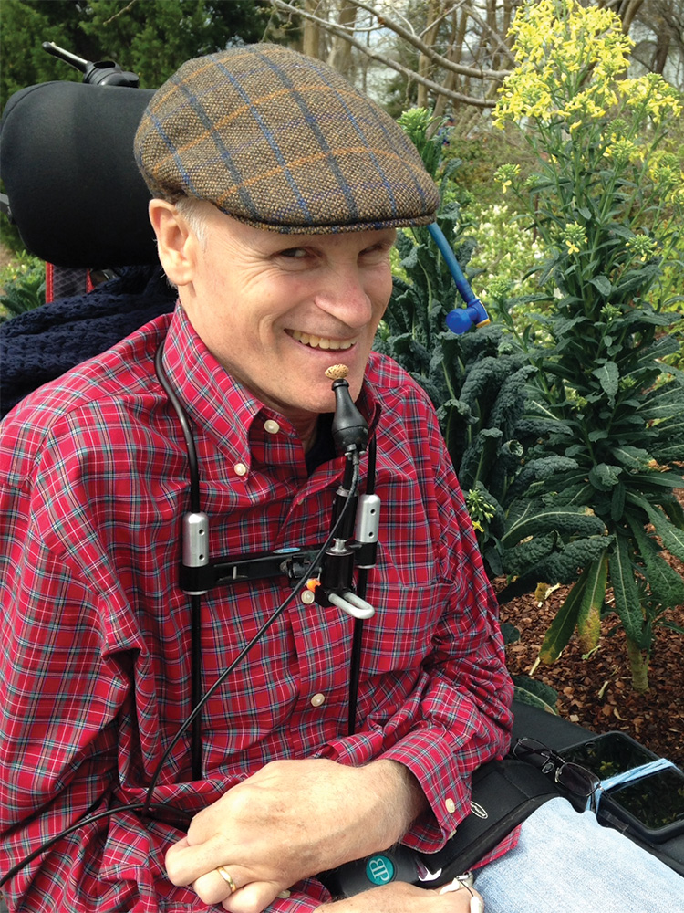 Stephen received a therapy table from NAF.