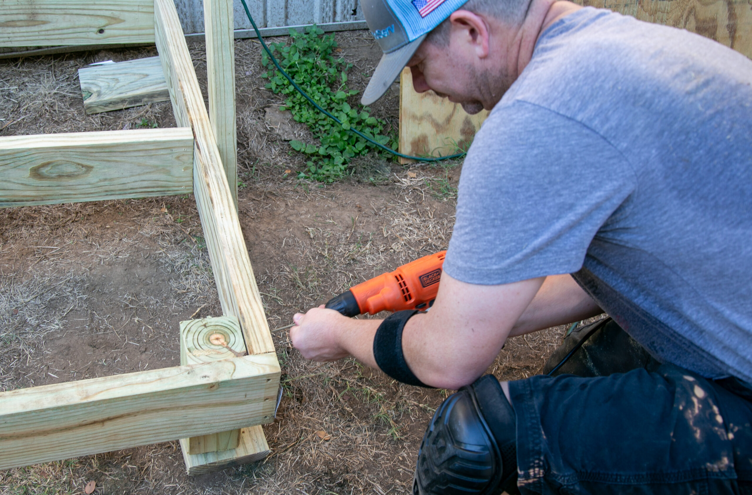 The posts are attached to the frame of the ramp. 