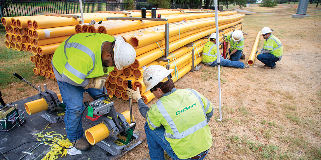 After the fusion, the PA-12 pipe was put through rigorous testing. Photos by KEN OLTMANN