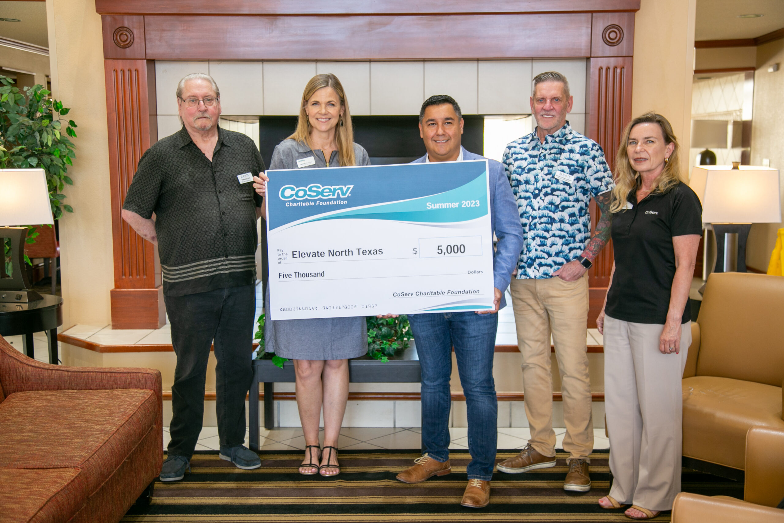 The CoServ Charitable Foundation awarded a grant to Elevate North Texas. 