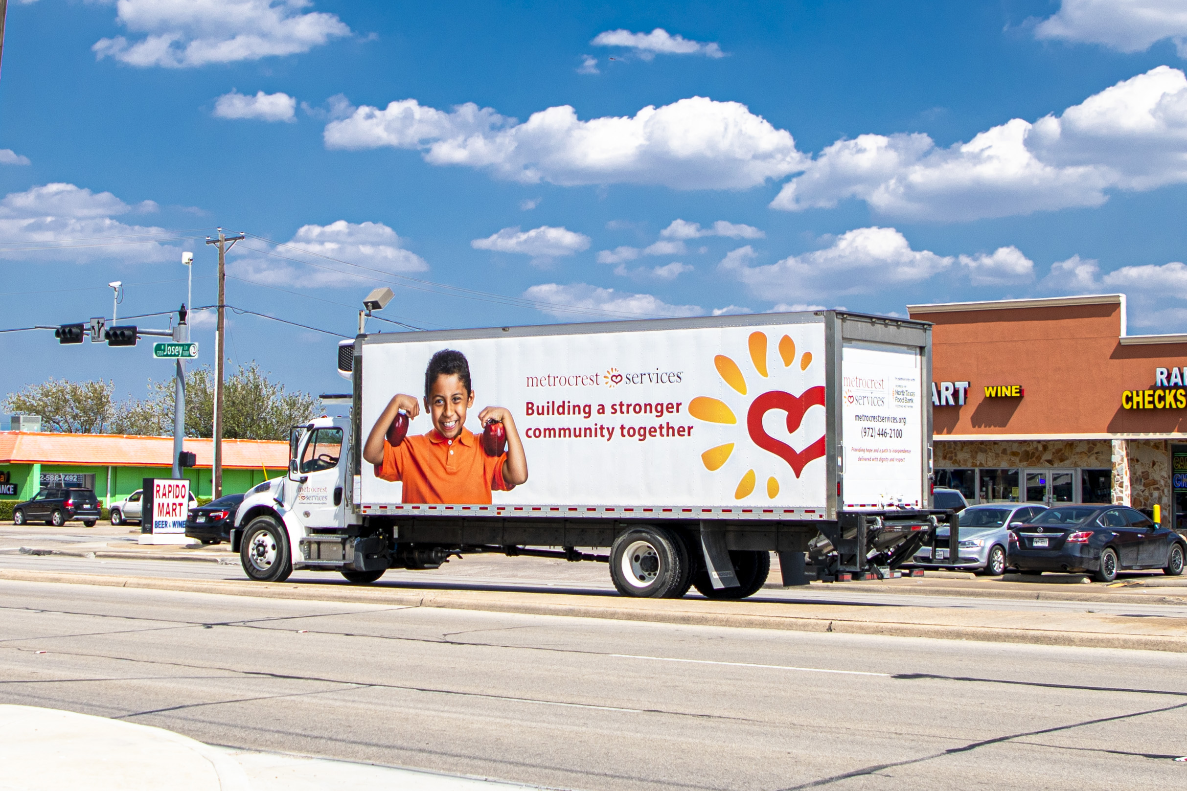 The CoServ Charitable Foundation awarded a grant to Metrocrest Services to help purchase food, which is delivered to the new facility in Carrollton.