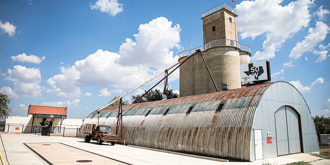 The old grain silo is now an entertainment venue and event center.  Photos by NICHOLAS SAKELARIS
