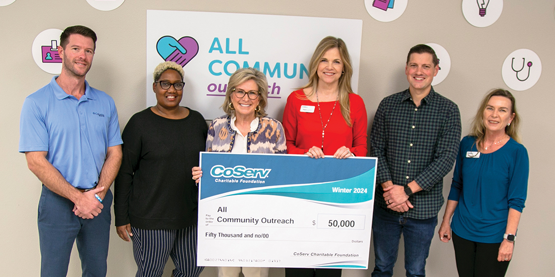 The CoServ Charitable Foundation presented a grant to All Community Outreach for utility assistance. Photo by NICHOLAS SAKELARIS
