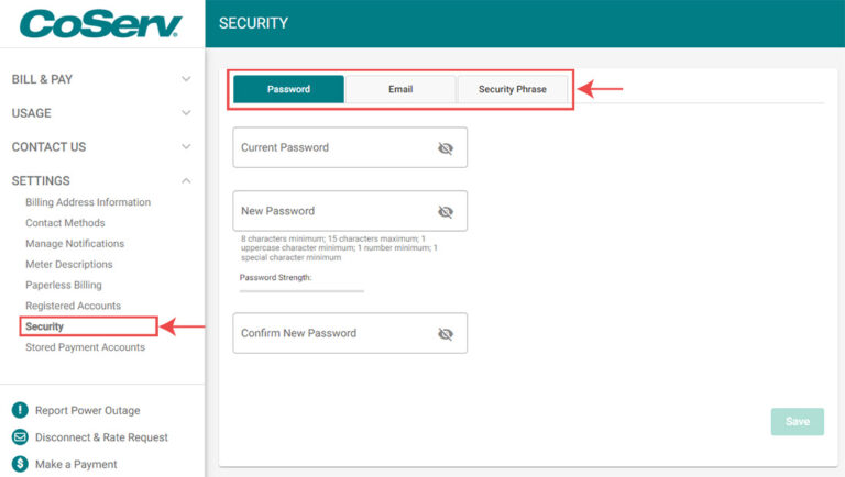 Updating Your Information - CoServ.com
