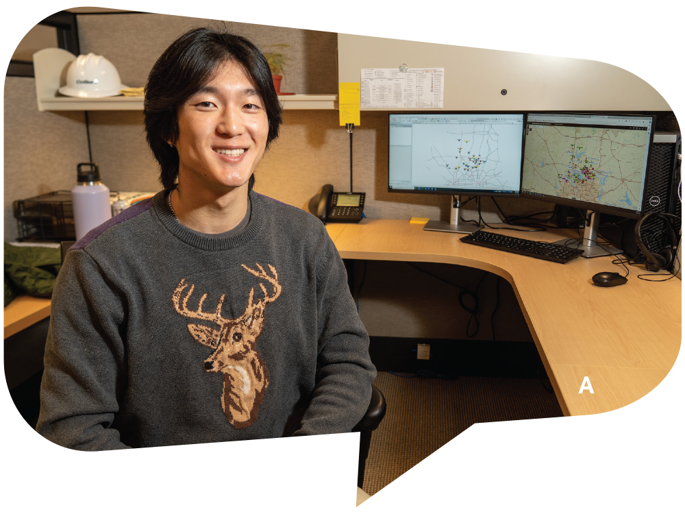 Justin Lee, a recent graduate, is now a part of CoServ's GIS Department.