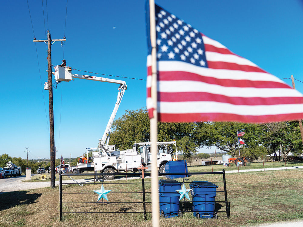 New higher-capacity power lines were installed throughout CoServ's service area.