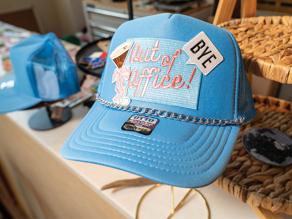 They have a special hat bar where you can customize your own ladies' western hat or trucker hat.