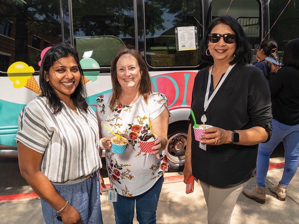 Serendipity’s ice cream truck provided tasty treats to Employees on a hot August day. Photo by BRIAN ELLEDGE