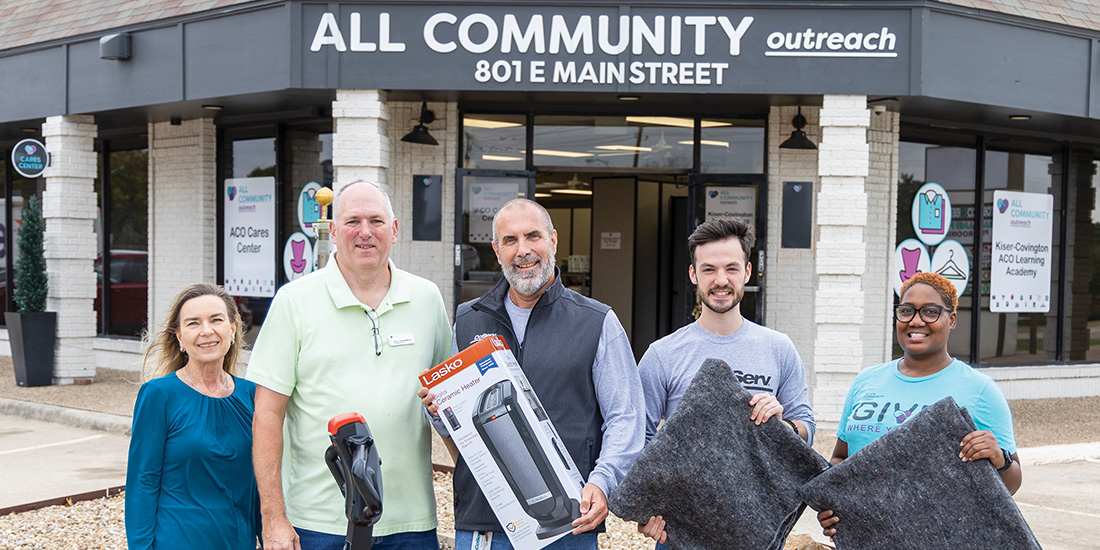 The CoServ Charitable Foundation delivered heaters and blankets to social service agencies across North Texas, including All Community Outreach. Photos by KEN OLTMANN & BRIAN ELLEDGE