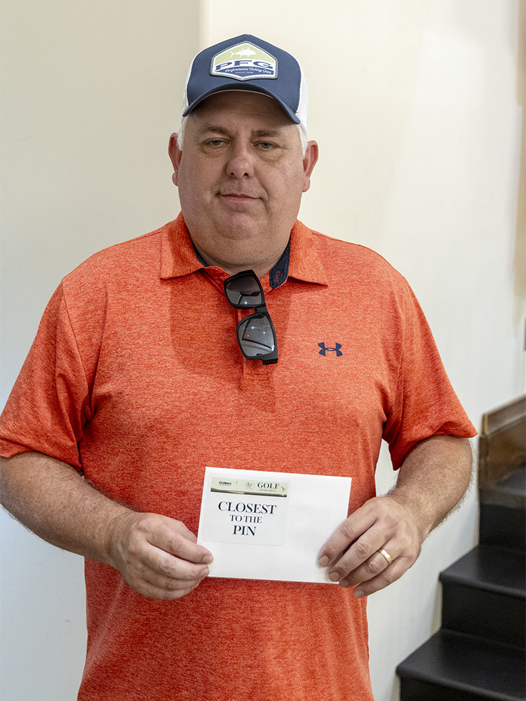 Closest to the Pin winner for the West/North Rotation Kevin Riddle from Storm Services Engineering.
