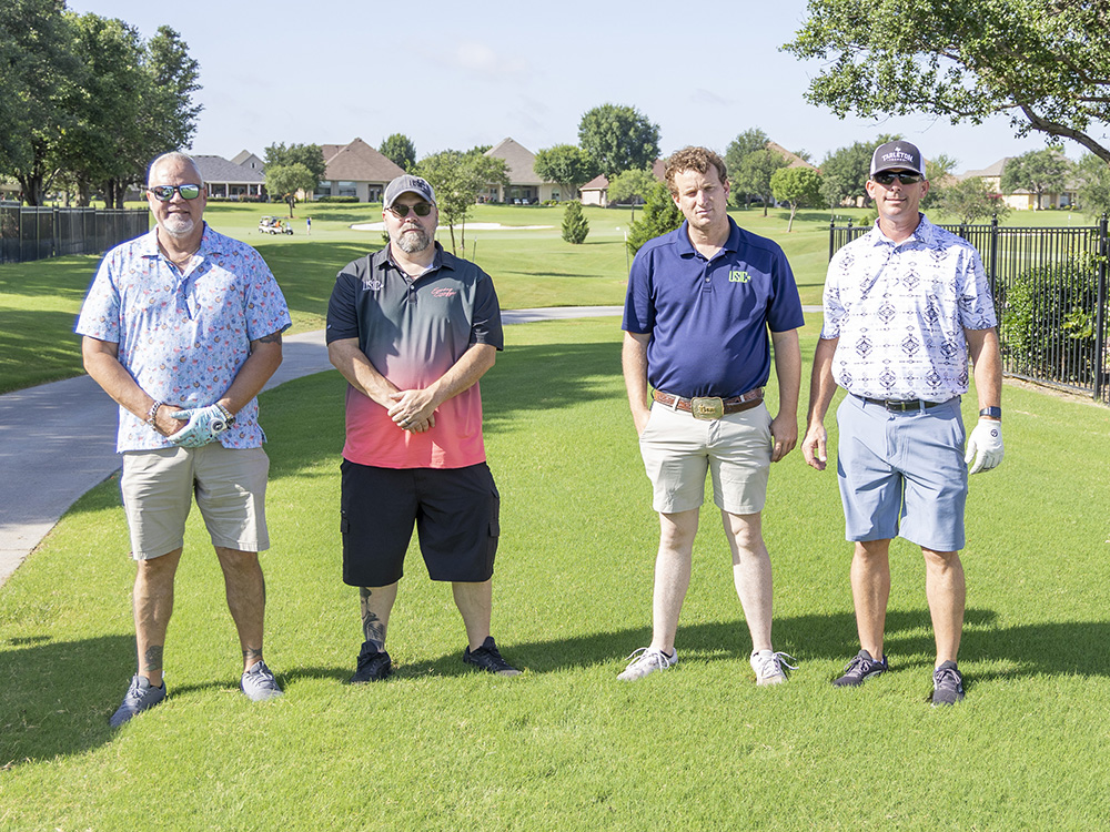 2025 CCF Golf Tournament winners for the West/North Rotation: Brent Gilbert, Andy Shreck, Caleb Blagburn and Ryan Nochtonick from USIC.