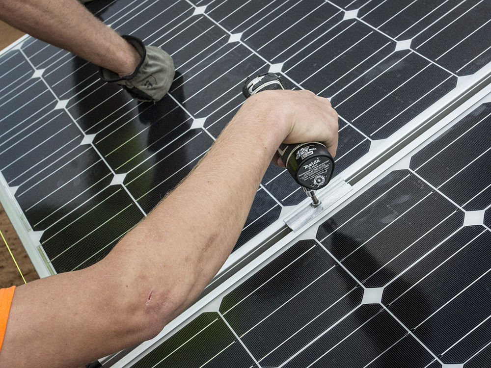 The 2 megawatt CoServ Solar Station in Krugerville.