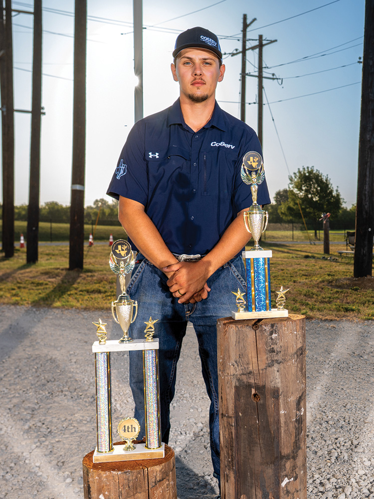 5th Place Written Test &amp; 4th Place Overall Apprentice CoServ Lineman Apprentice Kenny Beutter.