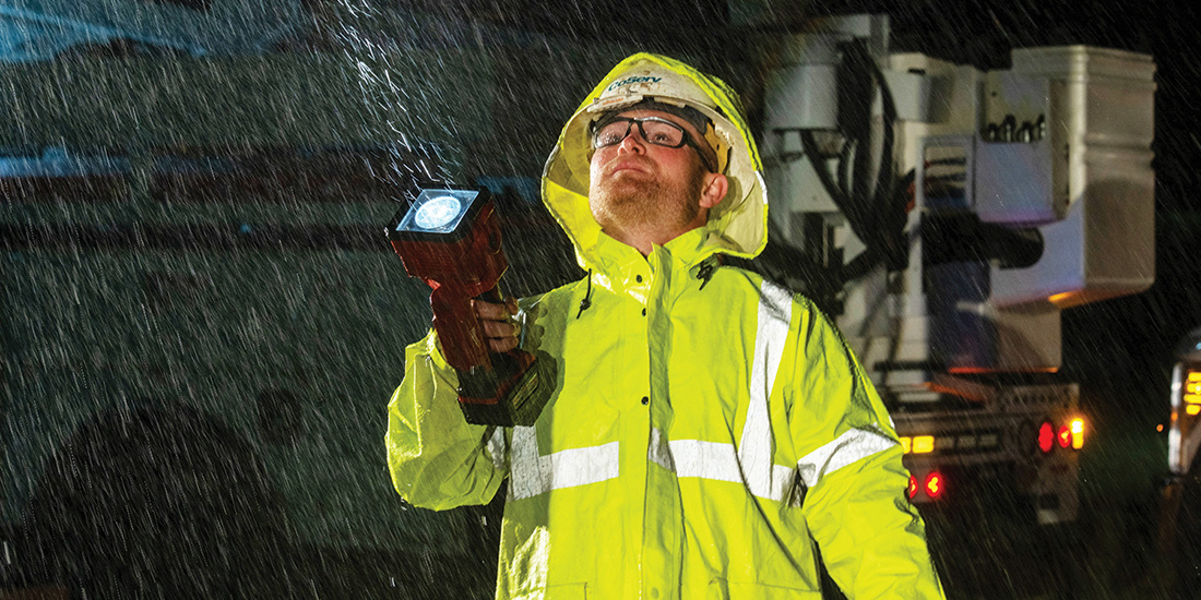 A: CoServ linemen work year-round in all conditions to ensure reliability for our Members. Photos: A, G-K, M-N - BRIAN ELLEDGE; B - CONAN TEARNEY; C-F, L - KEN OLTMANN