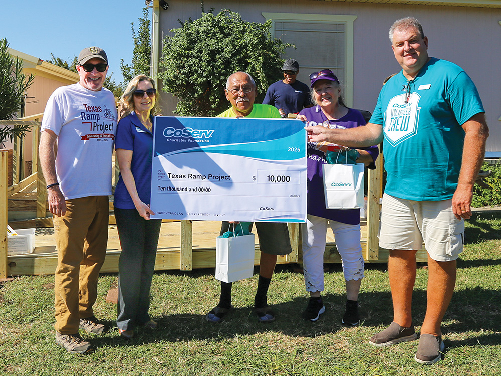 G: CoServ Charitable Foundation awarded the Texas Ramp Project a $10,000 grant to fund the building of 12 ramps located in CoServ’s service areas.