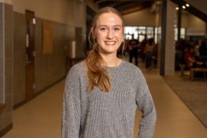 CoServ awards Ponder High School Senior Rylie Rivers with a $5,000 Scholarship.