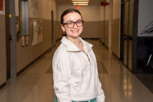 CoServ awards Sanger High School Senior Abigail Wilson with a $5,000 scholarship.