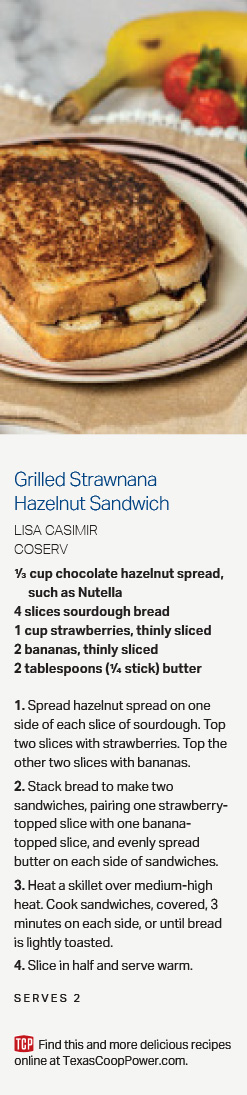 Grilled Strawnana Hazelnut Sandwich recipe