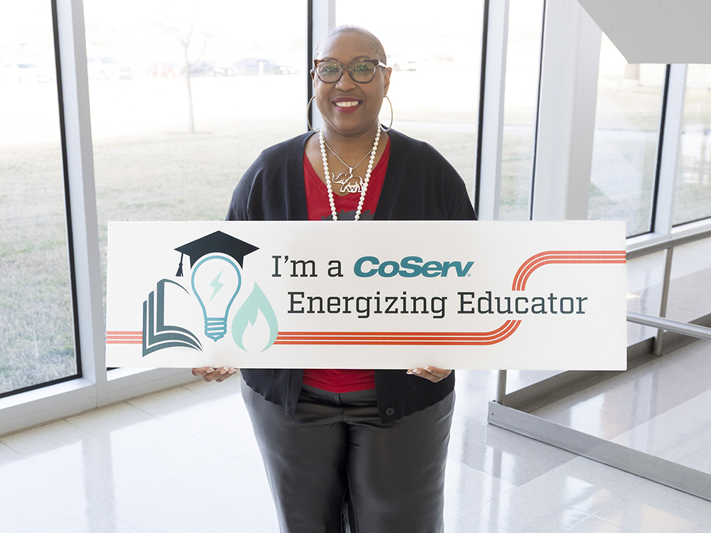 Energizing Educator - Cleo Birckbichler, Teacher at Rodriguez Middle School in Denton ISD. Photo by KEN OLTMANN