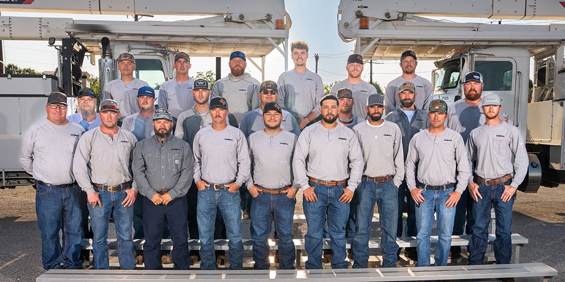 CoServ Operations crews who will participate in Light Up Navajo in 2026. Photo by BRIAN ELLEDGE