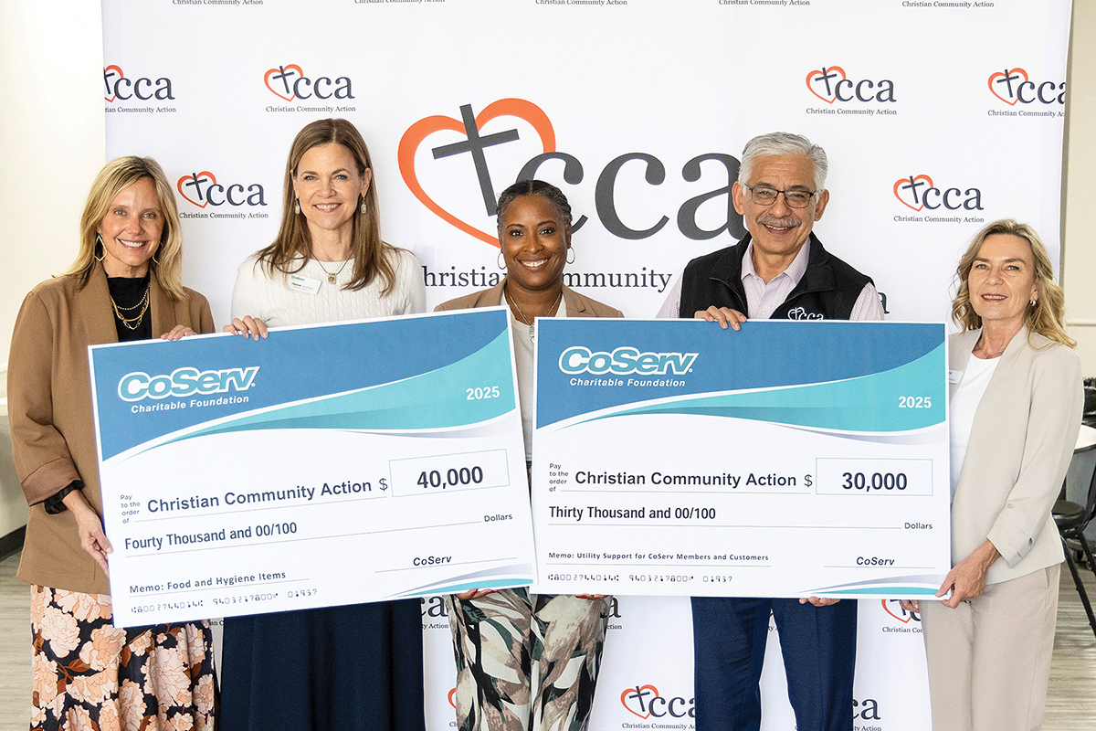 ORU Grants awarded to Christian Community Action to support their food bank and utility support for CoServ Members and Customers. Photo by KEN OLTMANN | CoServ