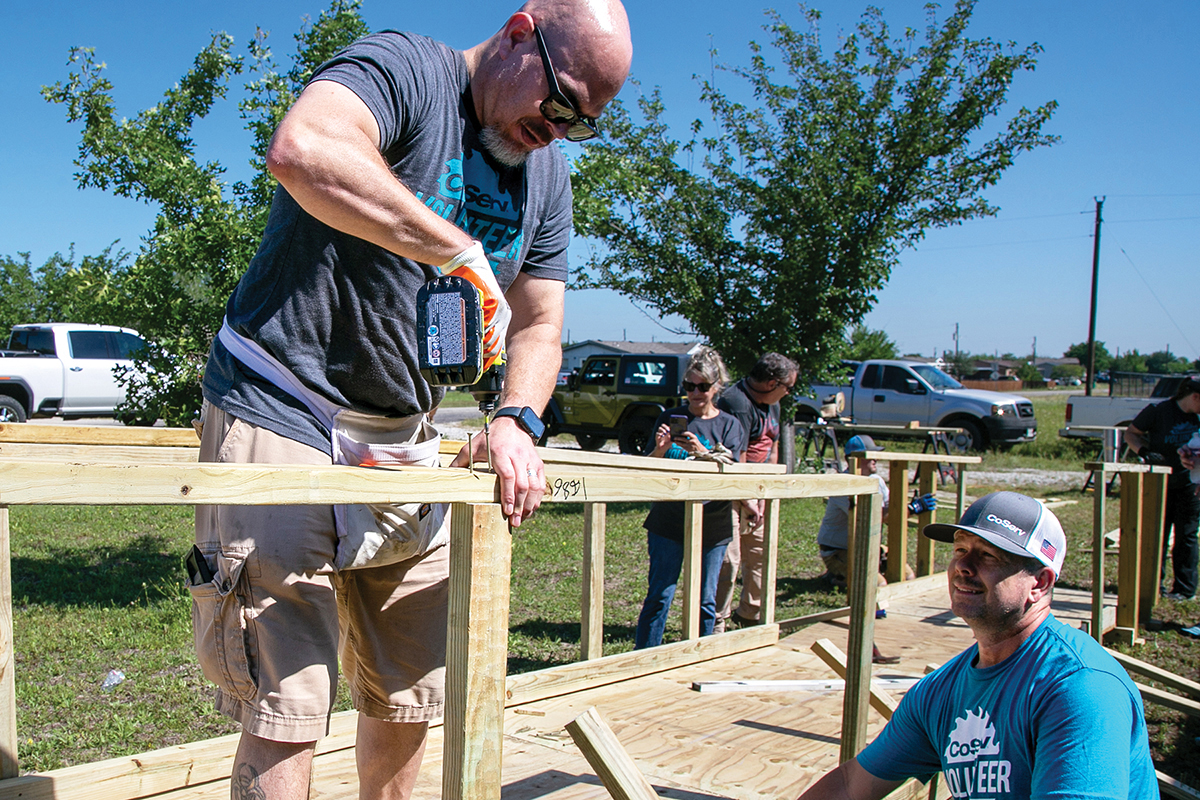 What started decades ago with a simple desire to help has grown into a legacy of service. Since the beginning of CCF, CoServ Employees have worked alongside organizations like the Texas Ramp Project to create lasting, life‑changing impact in North Texas. Photo NICHOLAS SAKELARIS | CoServ