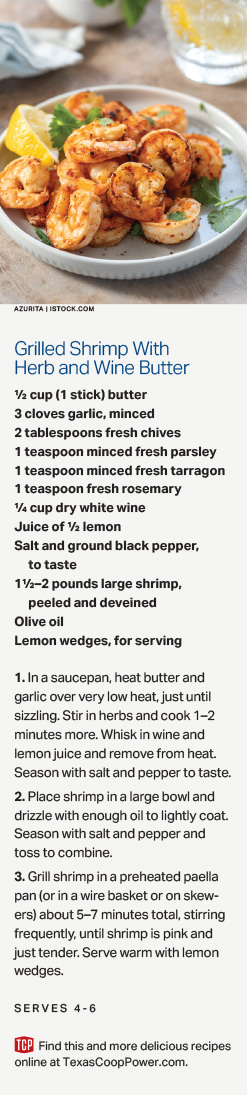 Grilled Shrimp with Herb and Wine Butter Recipe