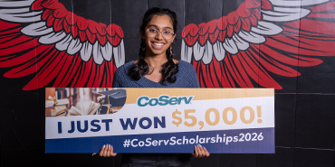 CoServ awarded Liberty High School Senior Nitya Anam a ,000 scholarship. (Pictured L to R)
