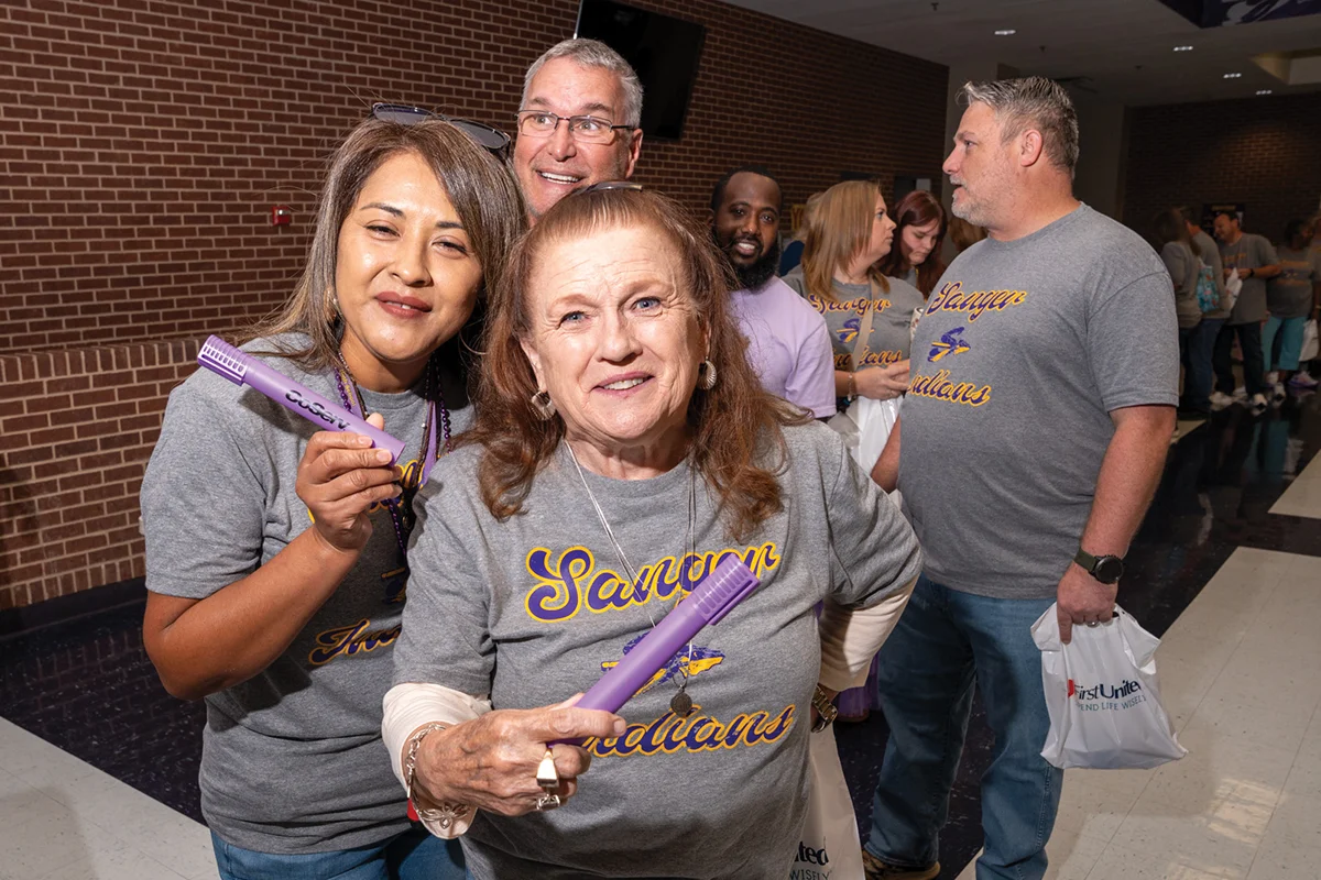 CoServ helps welcome Teachers at the Sanger ISD
Convocation. Photo by KEN OLTMANN