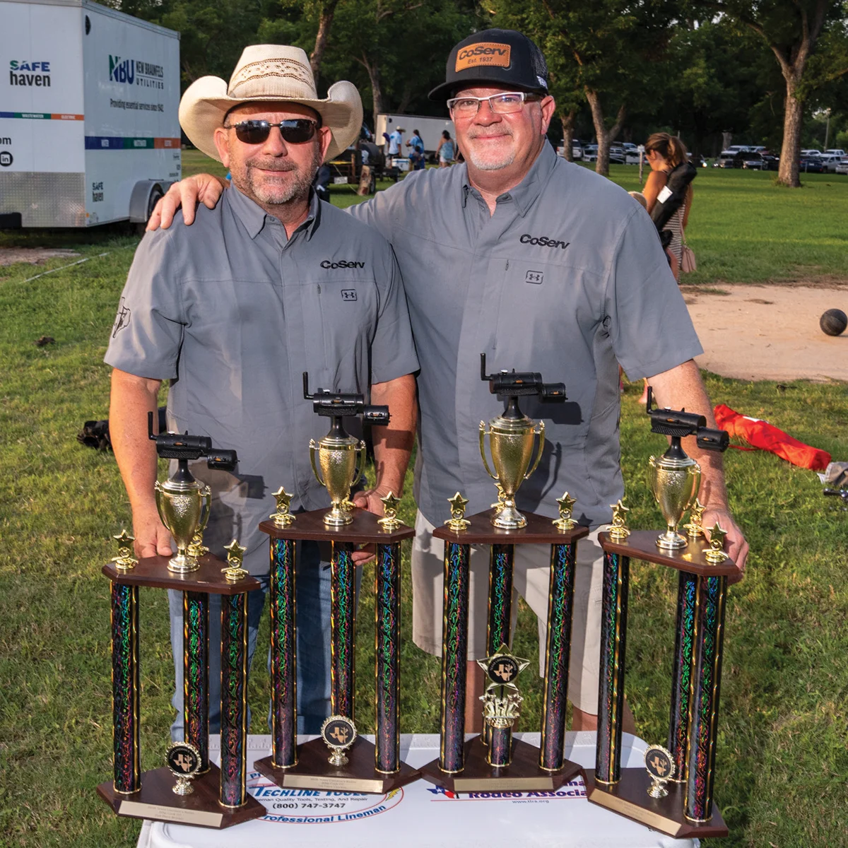 CoServ Cooking Team
Slade Wright and Craig Scoggins won
1st Place Chicken, 1st Place Ribs, 2nd Place Brisket,
and 1st Place Overall in the BBQ Cook-Off.